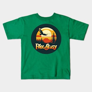 Retro Eagle Soaring Tee - "Free & Easy" Series Kids T-Shirt